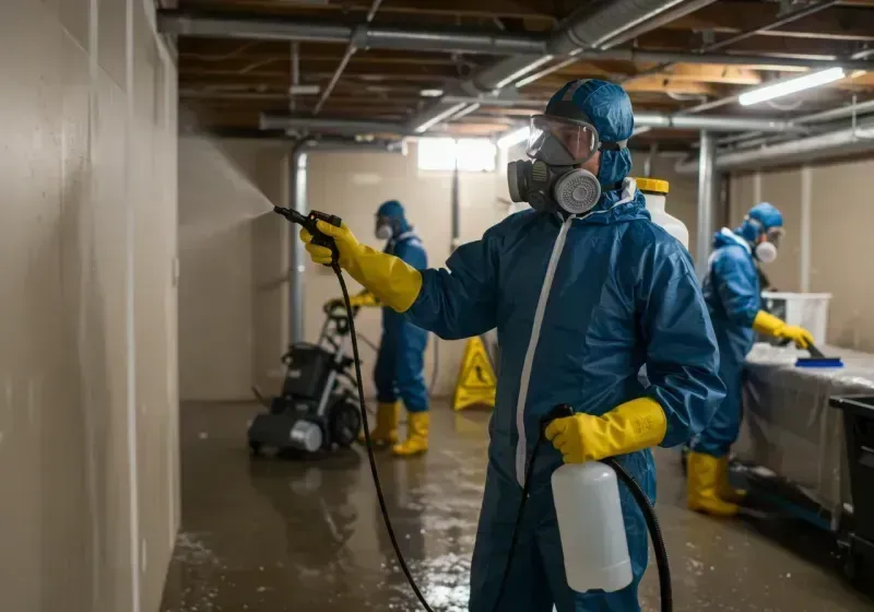 Basement Sanitization and Antimicrobial Treatment process in New London, OH